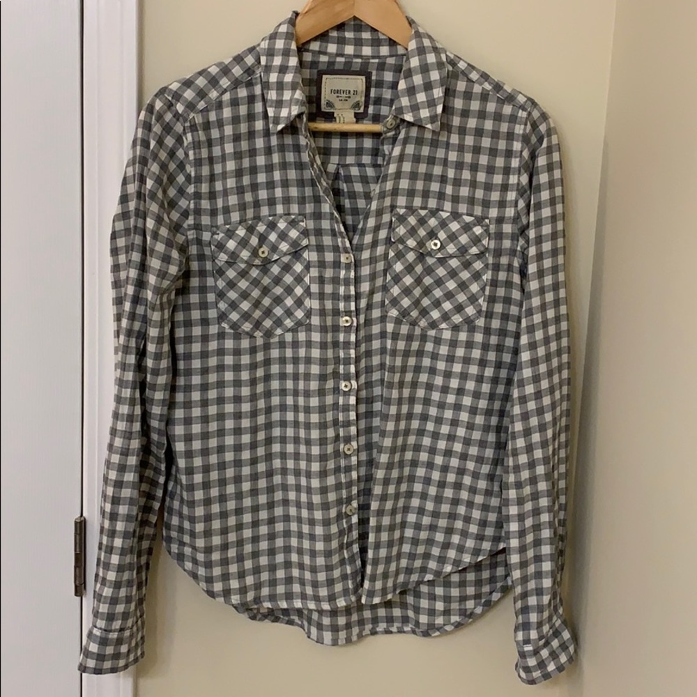 Checkered button down